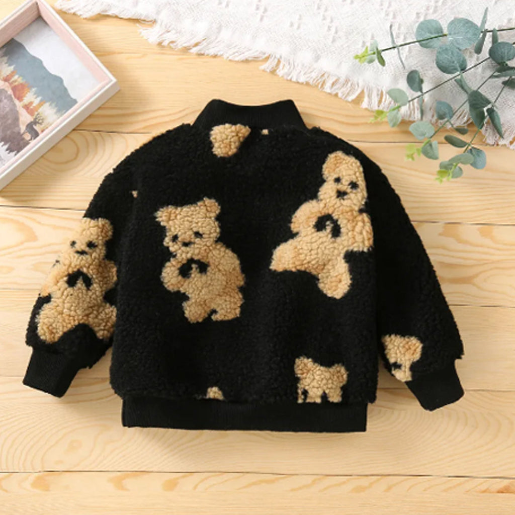 Fuzzy teddy sales bear sweater